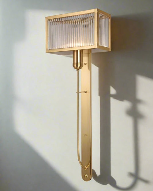 Modern Gilded Prism Wall Sconce
